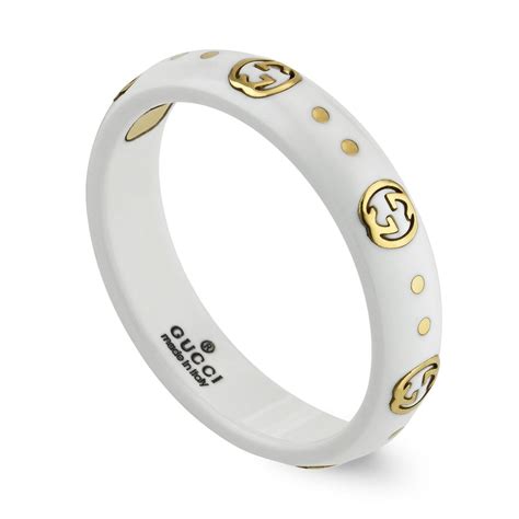 gucci white zirconia ring|gucci icon ring white gold.